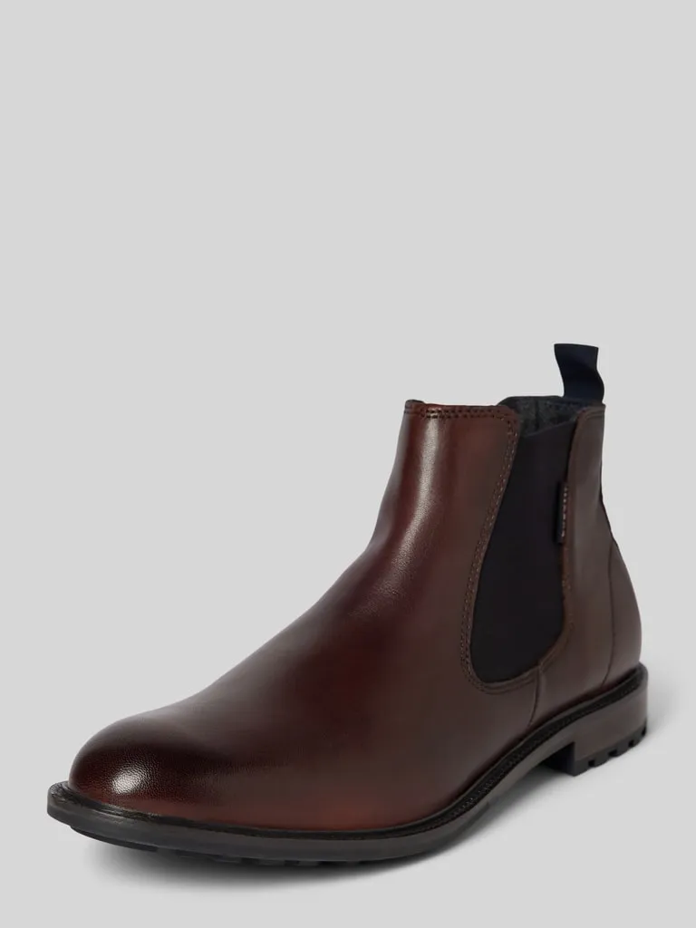 bugatti Chelsea Boots aus Leder mit Zugschlaufe Modell 'Bonifacio' (mittelbraun) online kaufen