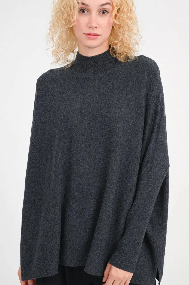 Cashmere-Pullover in Anthrazit