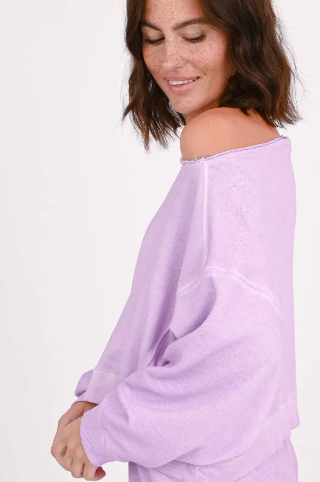Cropped-Sweatshirt in Flieder