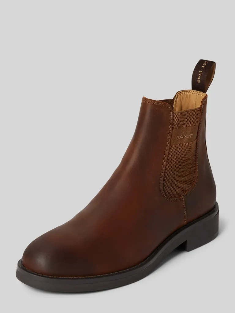 Gant Chelsea Boots aus Leder mit Label-Detail Modell 'Prepdale' (mittelbraun) online kaufen