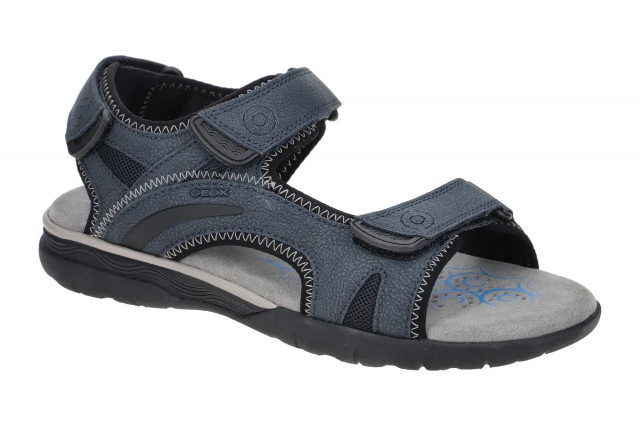 Geox Spherica EC5 Sandale blau Nähte grau U25ELA