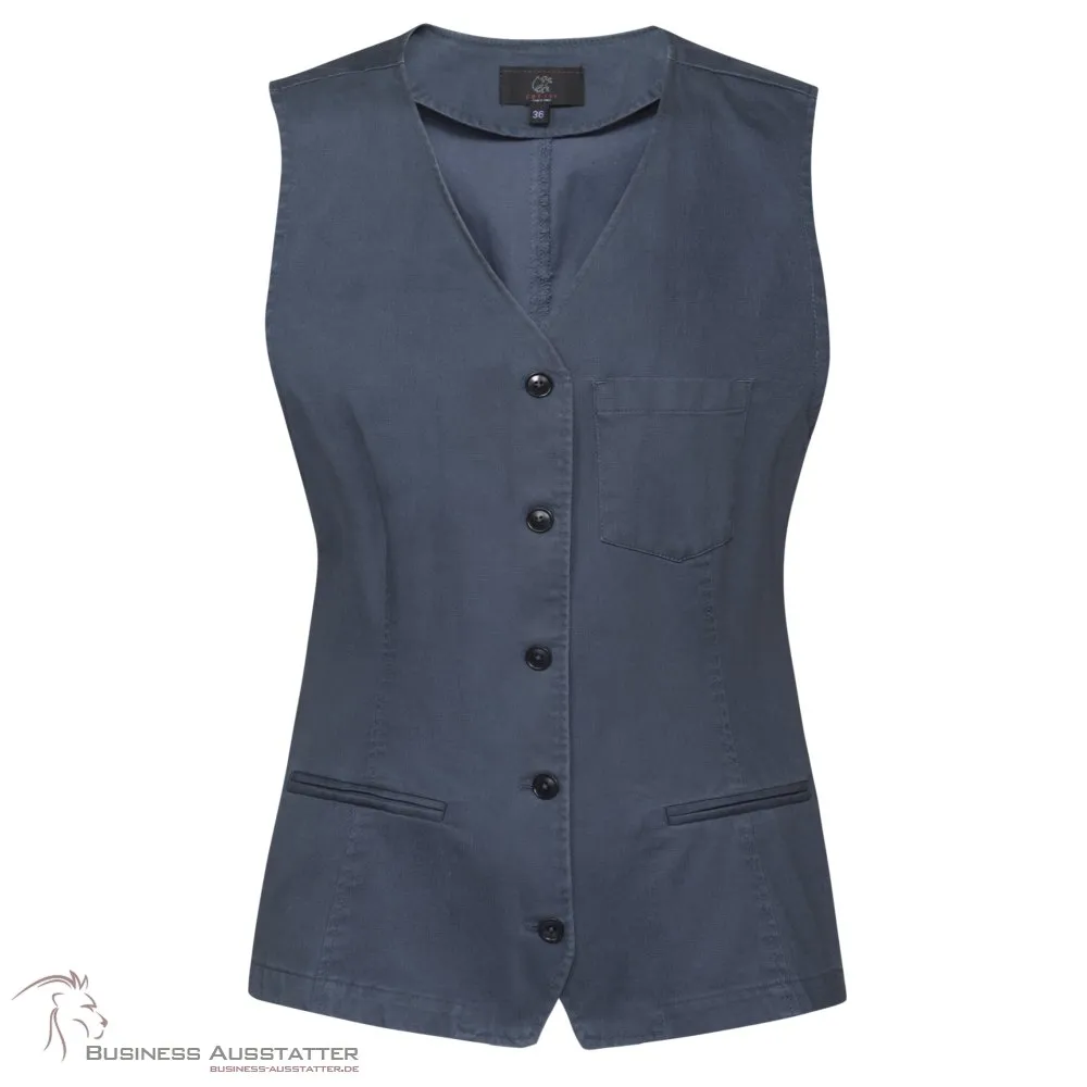 Greiff Corporate Wear Casual Line Damen Weste Regular Fit Taubenblau 