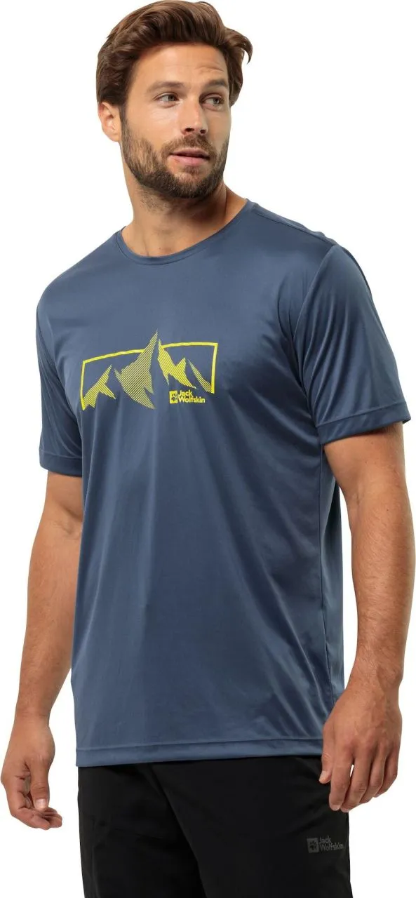 Jack Wolfskin Peak Graphic T M - Herren T-Shirt für sämtliche Outdoor Aktivitäten