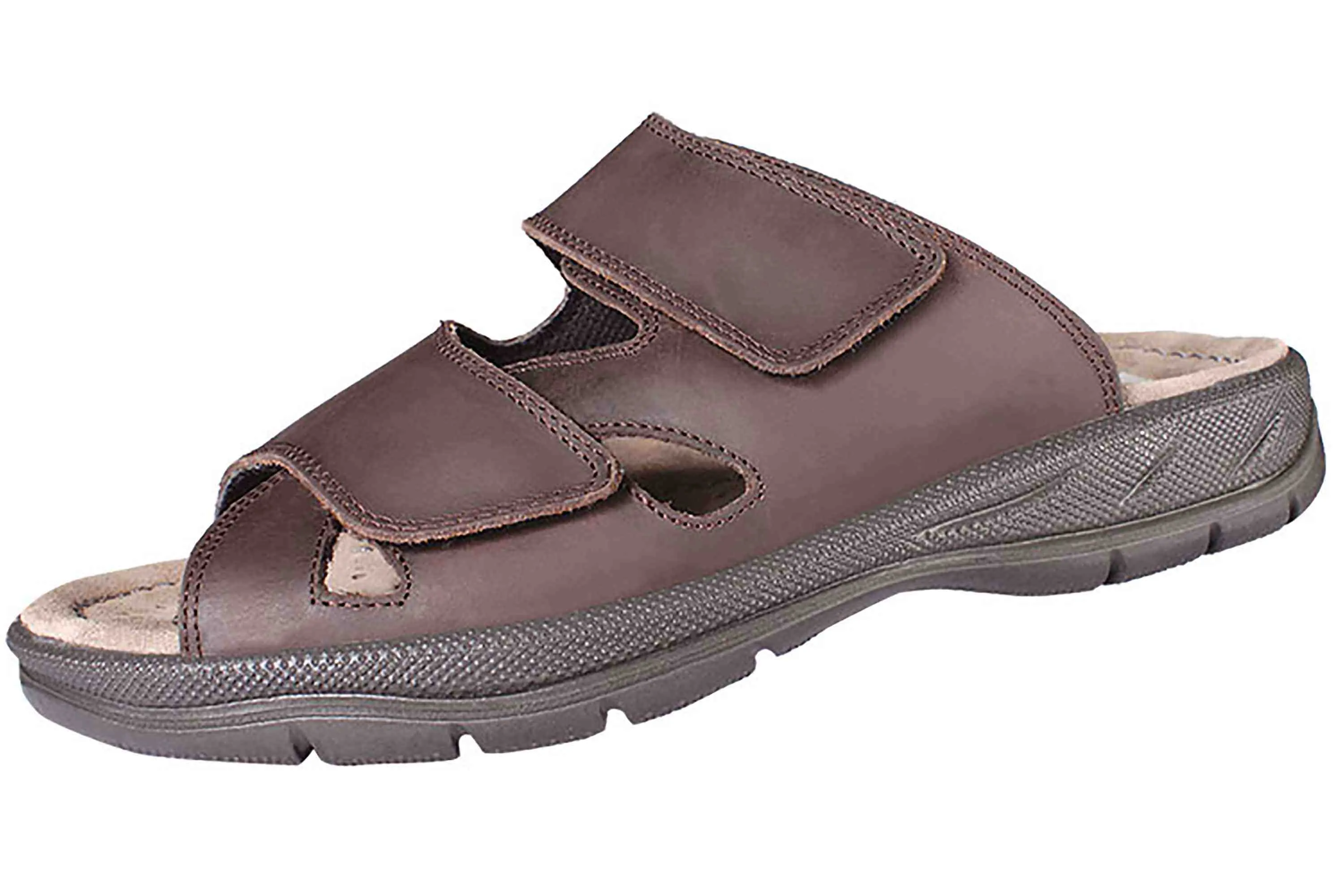 Jomos Activa Pantoletten in Übergrößen Braun 503611 42 355 große Herrenschuhe
