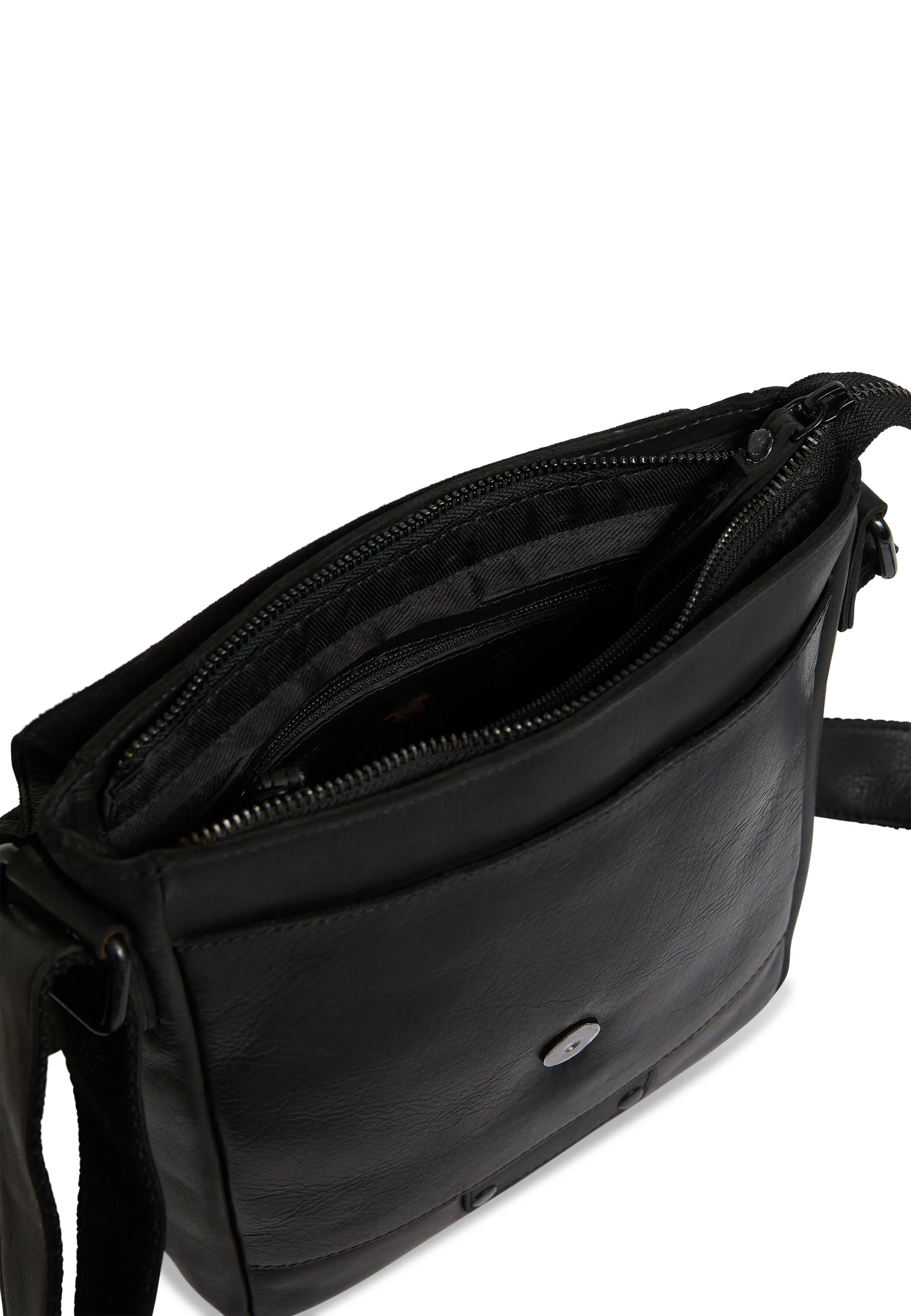 Messenger-Tasche aus Echtleder mit Logo-Prägung