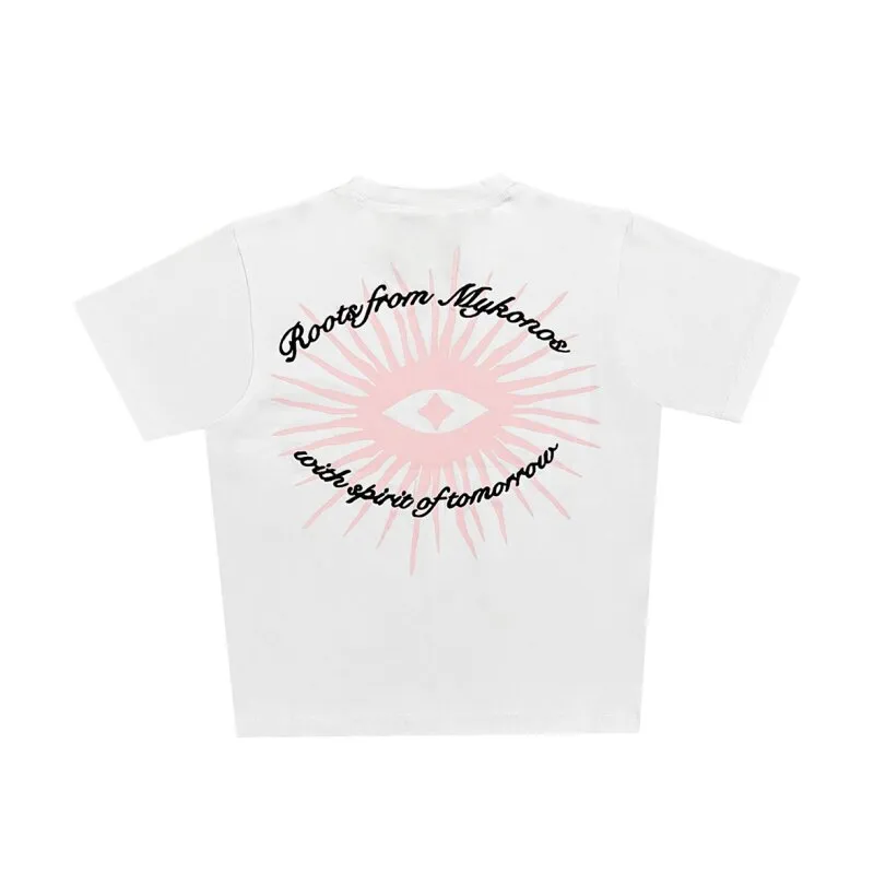 PEQUS Damen Top A Paradise Beach Club Graphic white