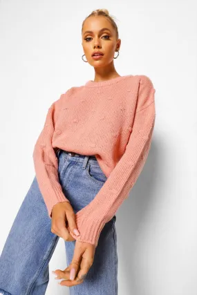 Pullover mit Bobble-Muster