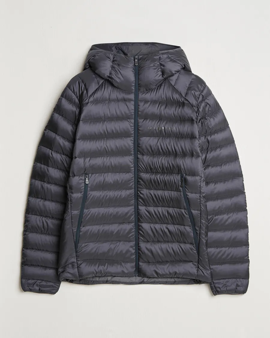 Spray Down Hooded Jacket Dark Steel Blue
