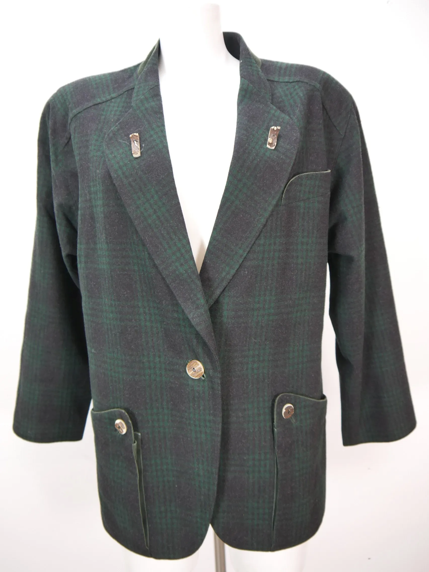 Steinbock Tyrol schwarzer Janker mit Stickerei tolle Trachtenjacke Jacke Gr.42