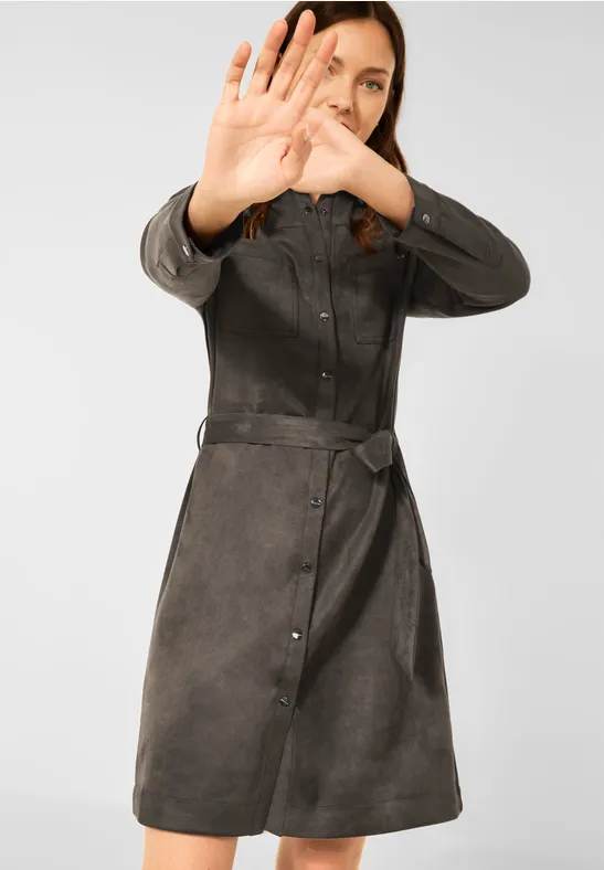 Street One Kleid in Velour Optik 