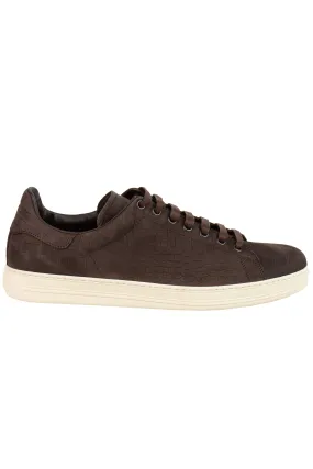 TOM FORD Stamped Croc Nubuck Sneakers Warwick   
