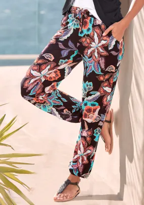 Vivance Jerseyhose in schwarz-bedruckt