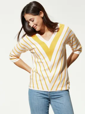 Wohlfühl-Pullover Diagonalstreifen