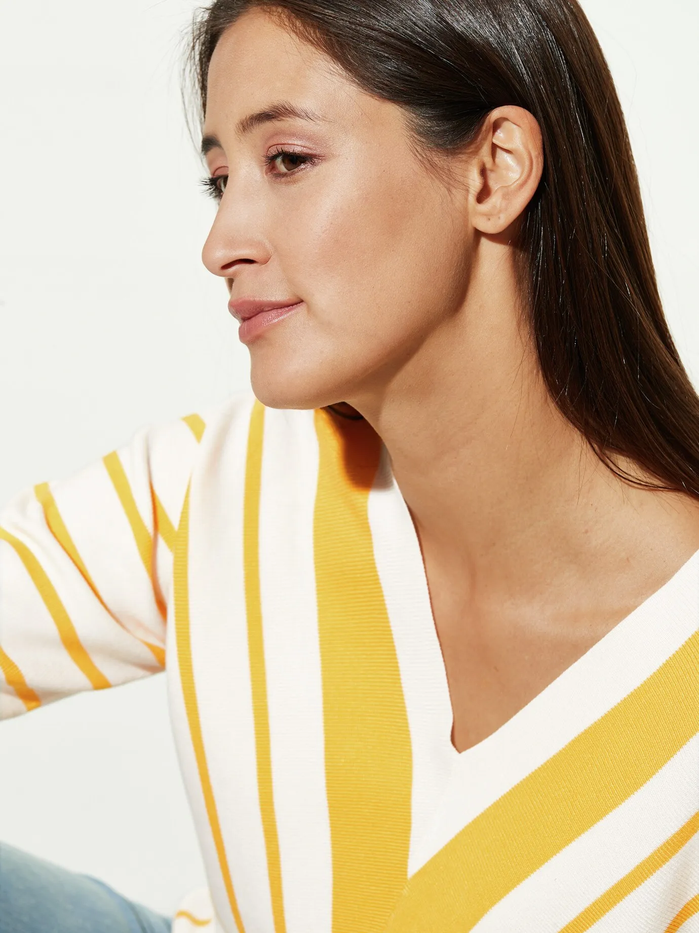 Wohlfühl-Pullover Diagonalstreifen